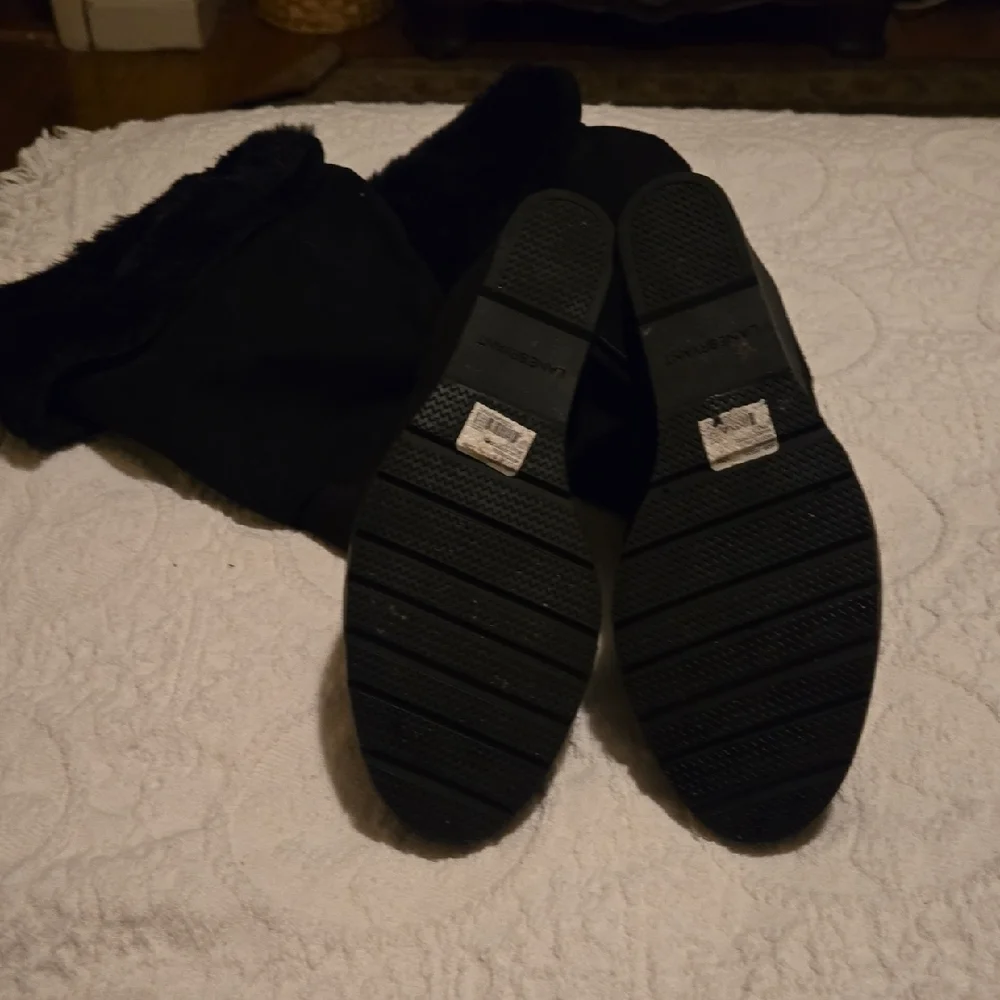 Lane Bryant Black Suedelike Winter Boots